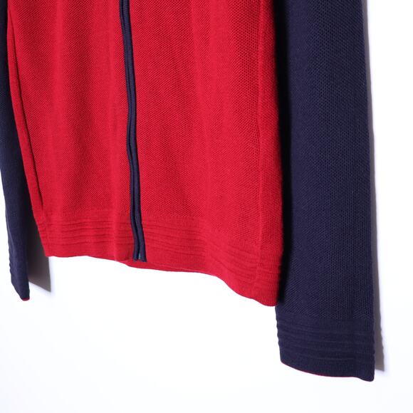 CASTELLI Armando Sweatshirt Savile Blue Red Off White Full Zip High Neck Men's M - Picture 5 of 15